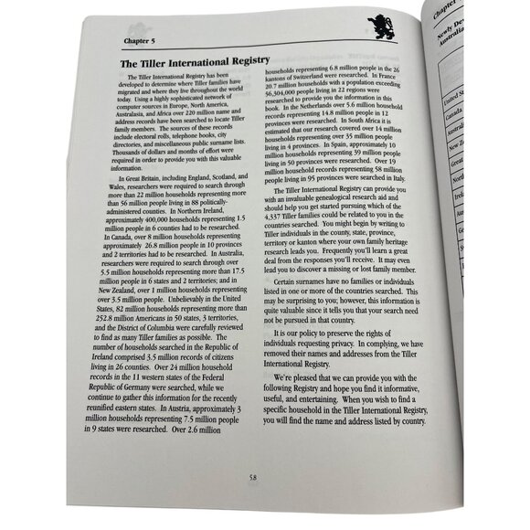 The New World Book Of Tillers Halberts Family Heritage Genealogy Paperback Book - Picture 6 of 8